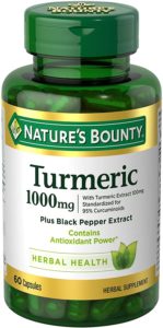 Nature’s Bounty Turmeric Pills and Herbal Health Supplement